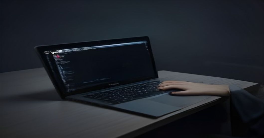 Developer coding on a laptop, focusing on Flutter and AI tools
