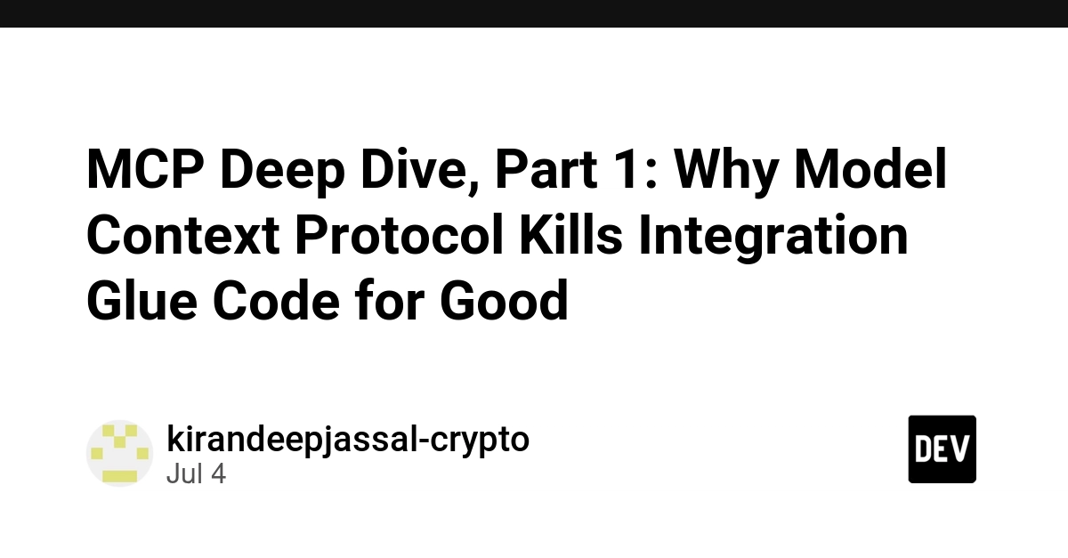 Model Context Protocol (MCP) Eliminates AI Integration Glue Code