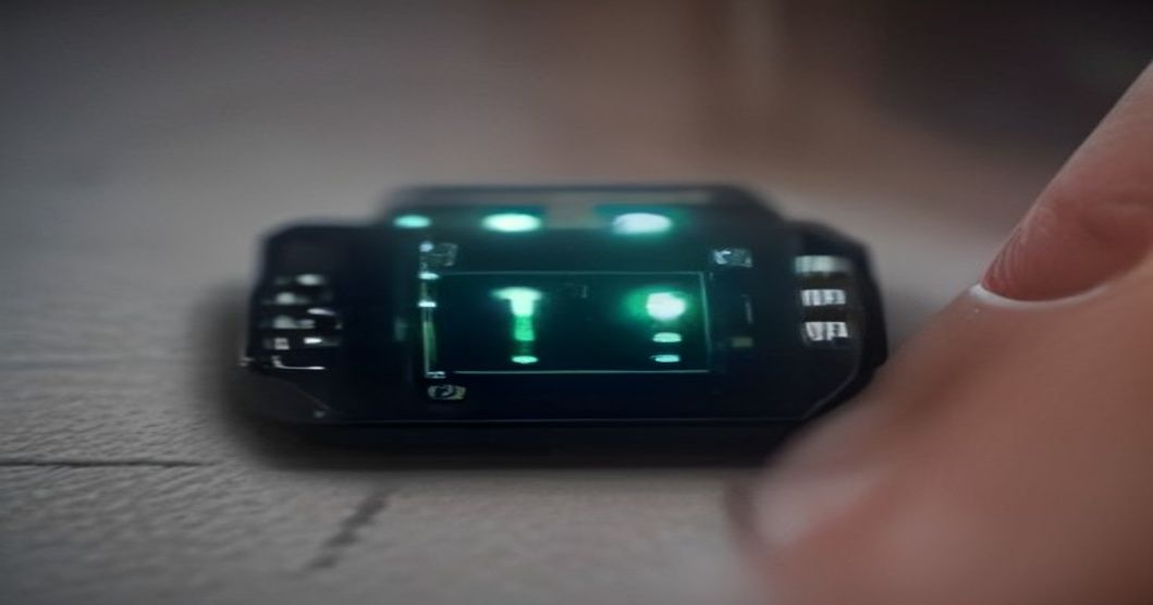 Diagram illustrating the dynamic LED grid illuminating a potential hidden camera lens.