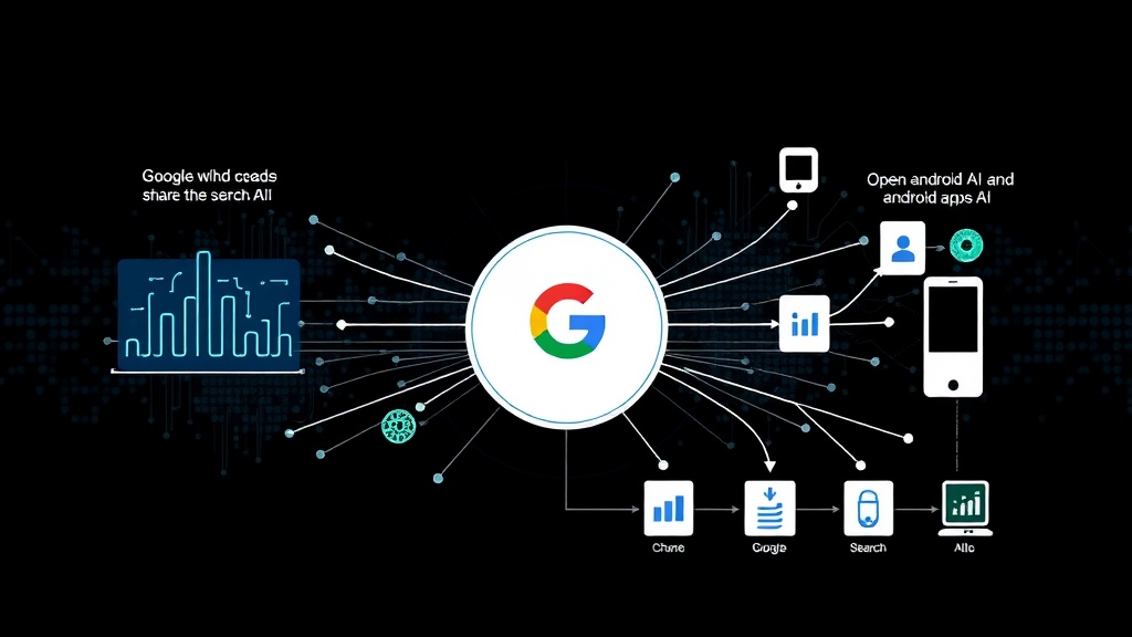 Diagram illustrating data flow between Google, third-party AI, and Android apps