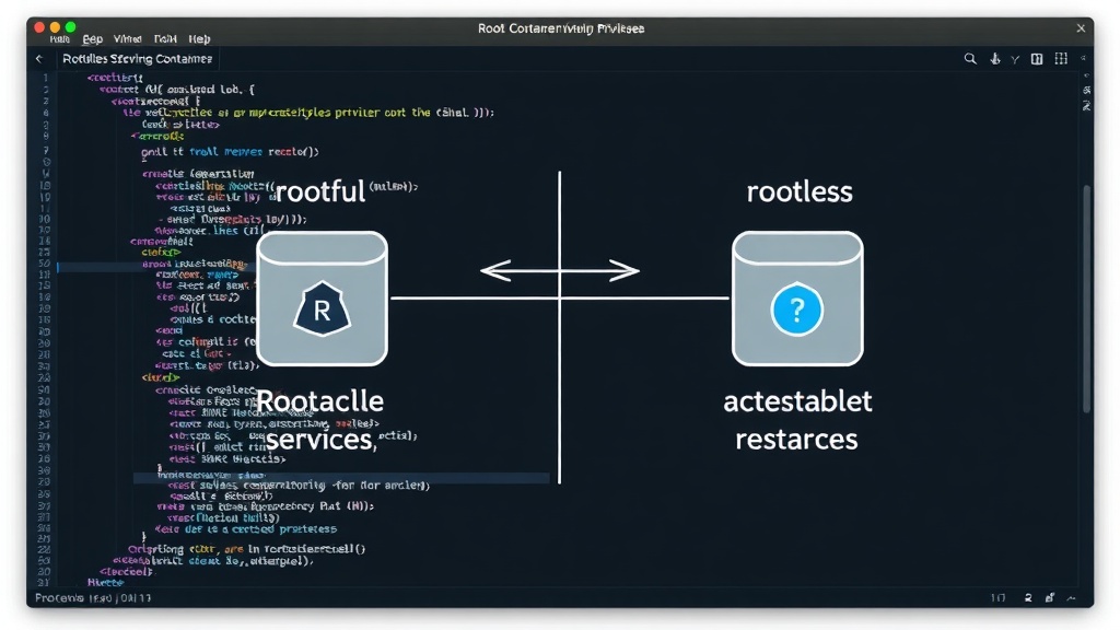 Diagram illustrating the difference between rootful and rootless container privilege models