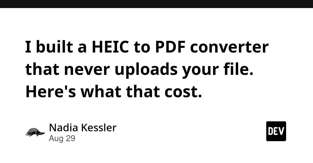 Indie Dev Builds HEIC to PDF Converter That Never Uploads Files