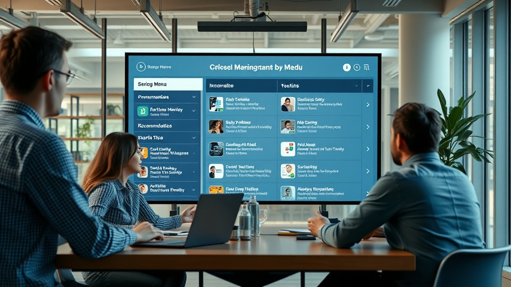 A chaotic digital menu interface showing irrelevant AI-generated recommendations
