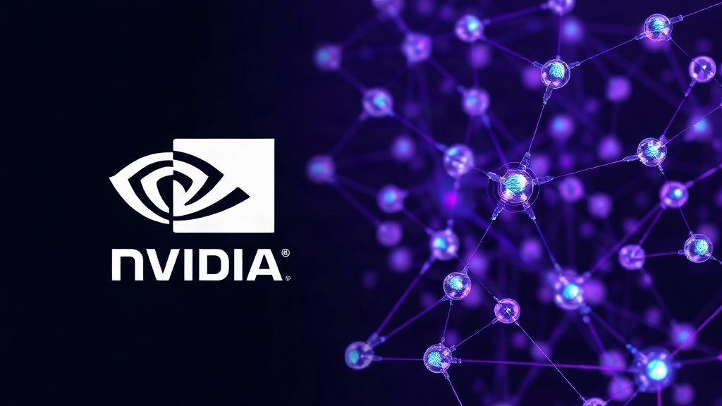 Nvidia logo alongside abstract representation of AI and game optimization