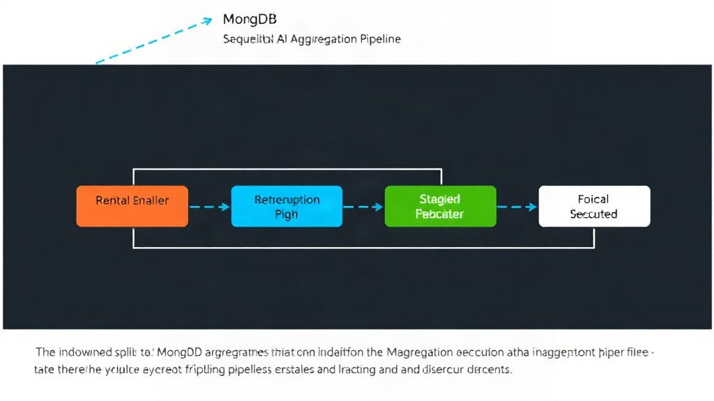 Diagram illustrating the sequential execution of stages in a MongoDB aggregation pipeline