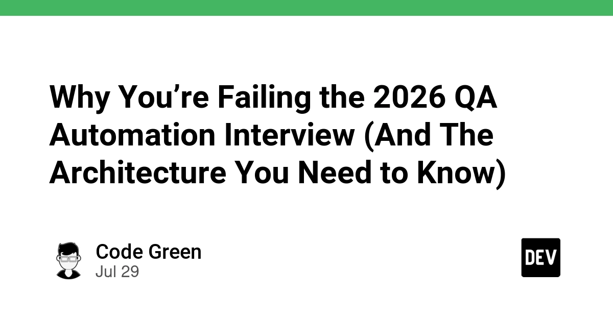 QA Automation Interviews Are Failing Candidates: SDETs Need Architecture Skills