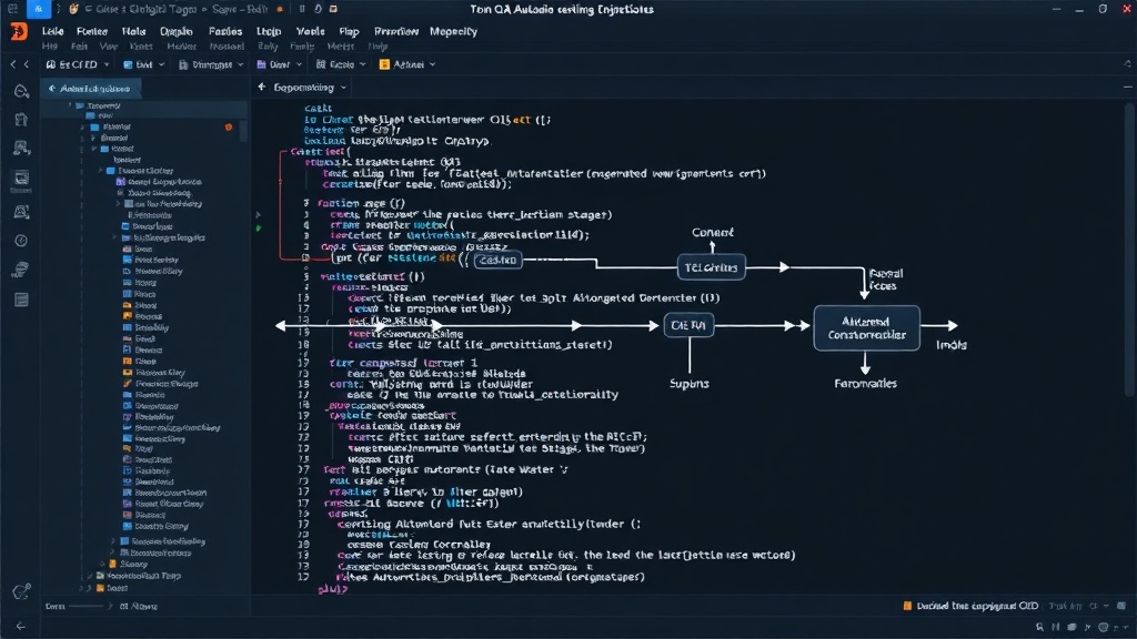 Diagram illustrating a modern CI/CD pipeline with integrated automated testing stages