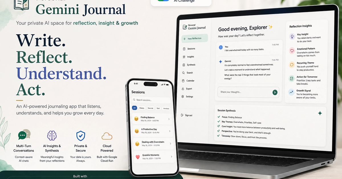 Personal Gemini Journal App Uses AI for Private Reflection