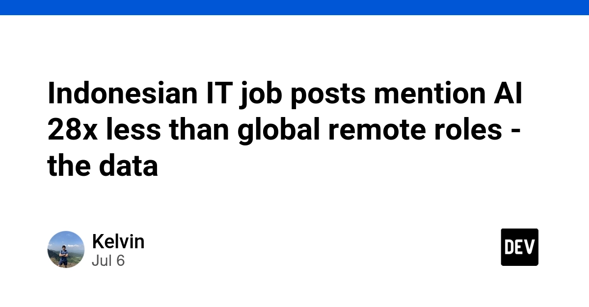Indonesian IT Jobs Mention AI 28x Less Than Global Remote Roles