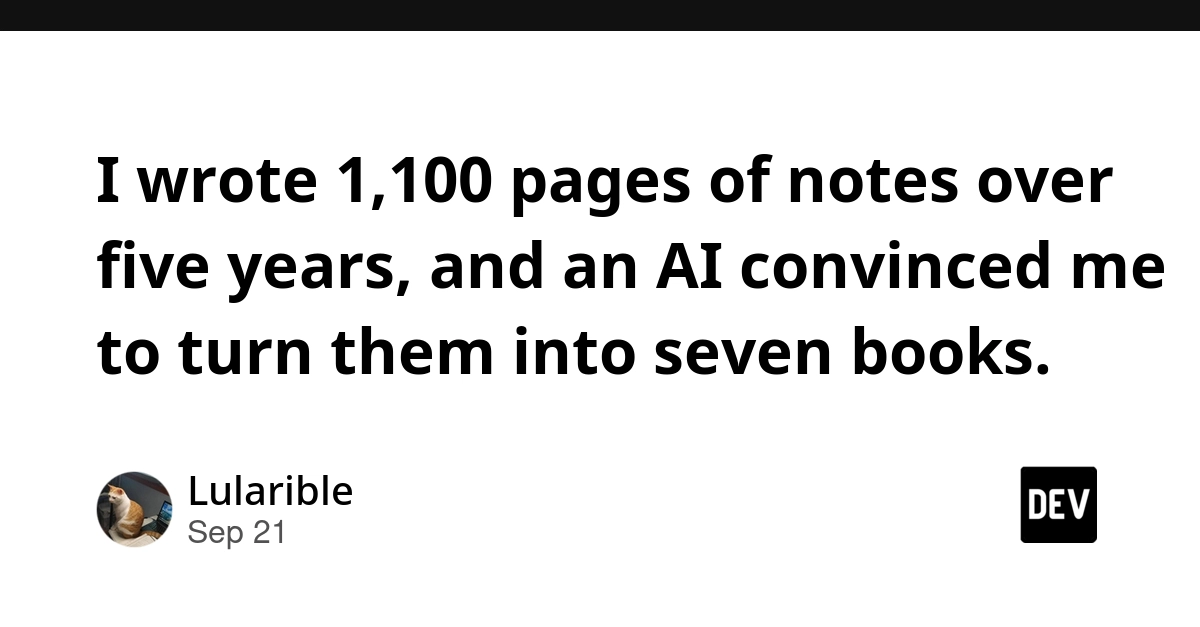 AI Encourages Developer to Publish 1,100 Pages of Technical Notes as Books