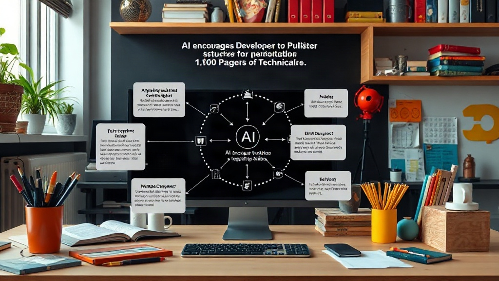 A diagram illustrating the process of AI analyzing and structuring technical notes for book creation.