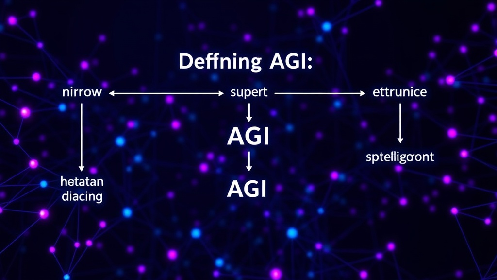 Flowchart illustrating the difference between narrow AI, AGI, and superintelligence.