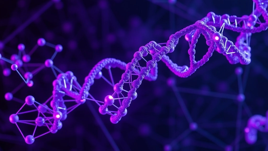 3D structural model of a gene-editing protein generated by AlphaFold AI