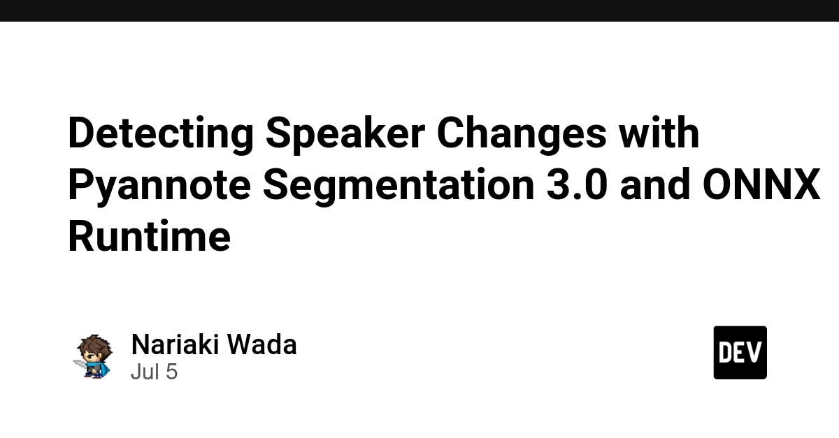 Pyannote Segmentation 3.0 Achieves Faster Speaker Diarization with ONNX Runtime