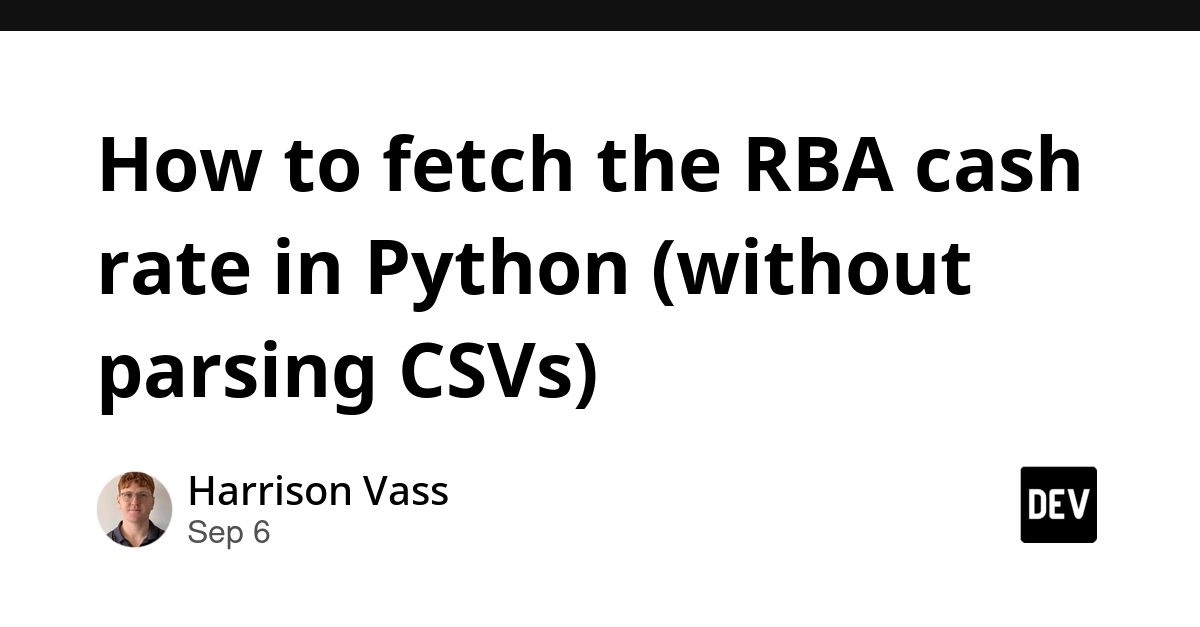 RBA Cash Rate Fetching Simplified in Python with rba-mcp
