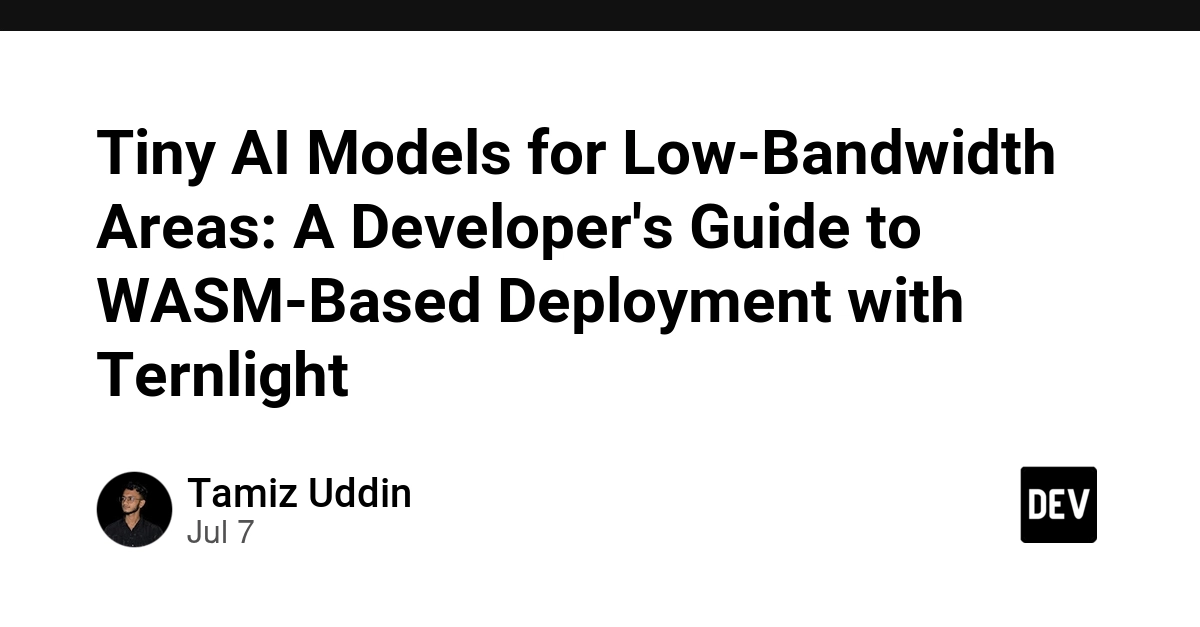Tiny AI Models Deployable via WASM with Ternlight for Low-Bandwidth Areas
