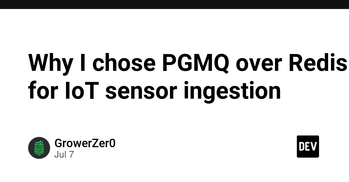 PGMQ Beats Redis for IoT Sensor Data Ingestion in Unreliable Networks