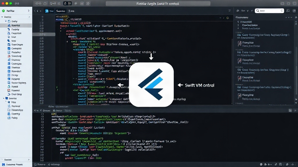 Diagram illustrating the communication flow between Flutter app and Swift VM control