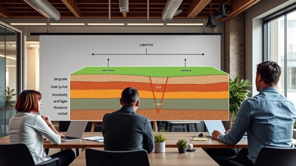 Diagram illustrating the geological layers of the Inde Syncline exploration boreholes