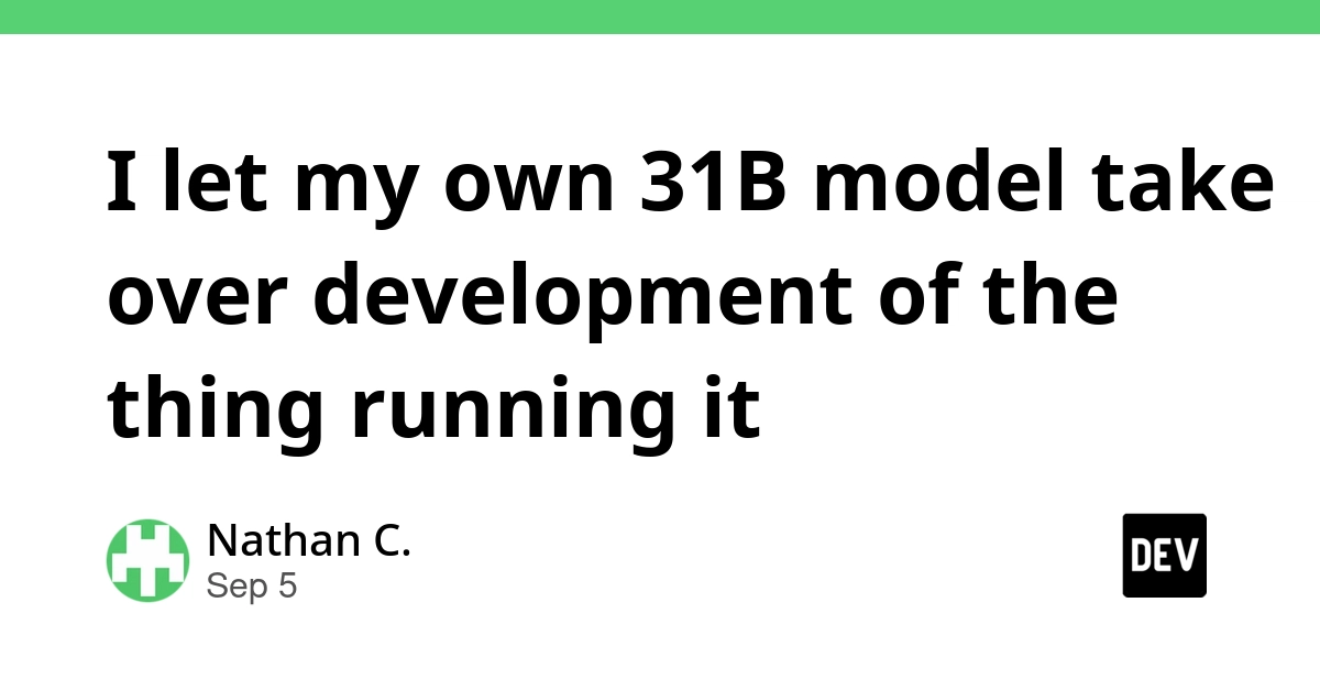 Developer uses 31B AI model to code its own development tool