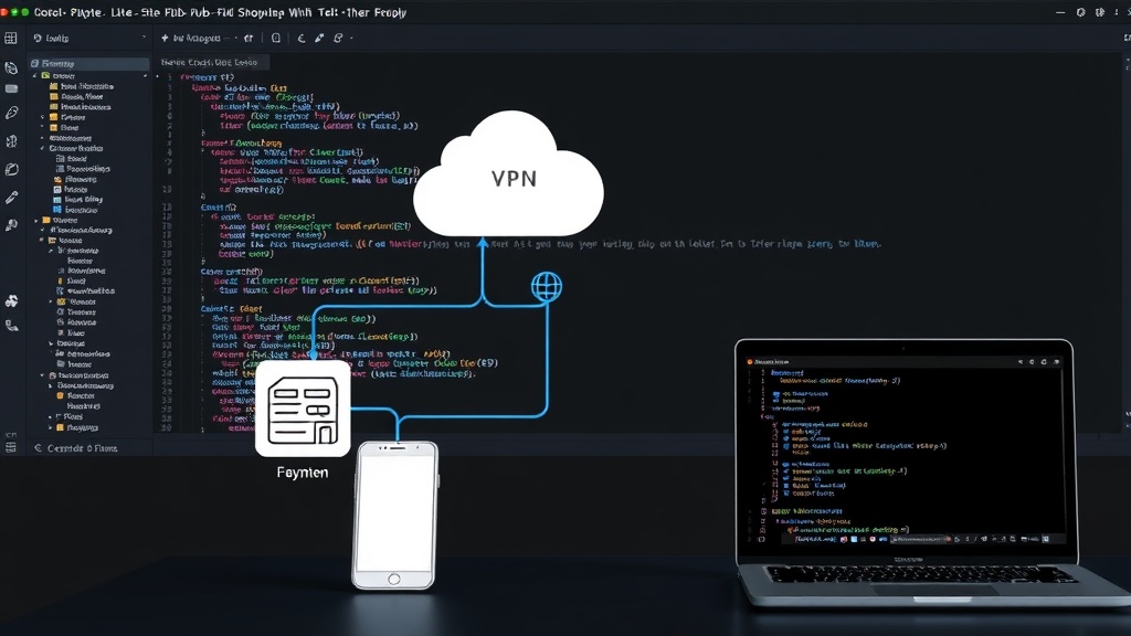 Diagram illustrating the hub-and-spoke VPN topology with GCP VM, phone, and laptop.