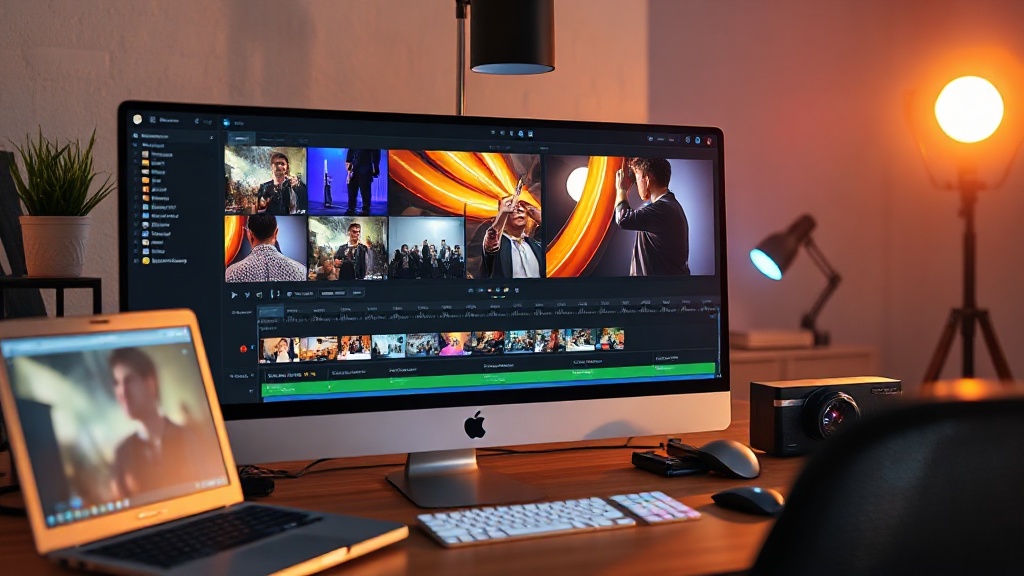 Example of an AI-generated highlight reel timeline in editing software