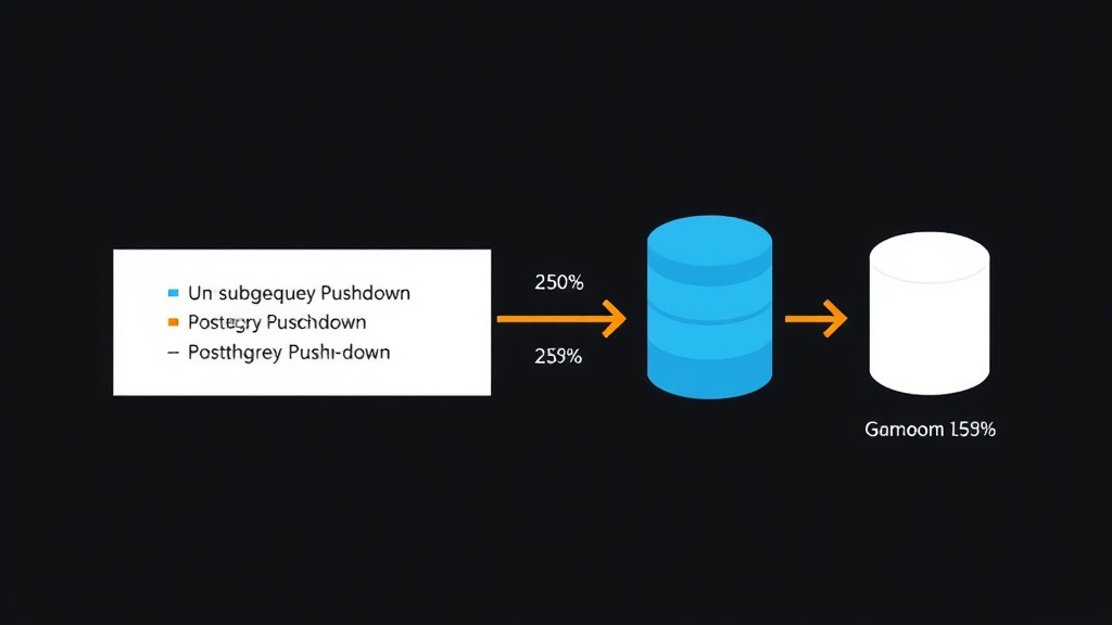 Diagram illustrating subquery pushdown from PostgreSQL to ClickHouse architecture