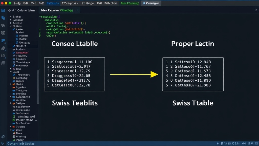 Diagram illustrating the probe sequence in a traditional hash table versus a Swiss Table.