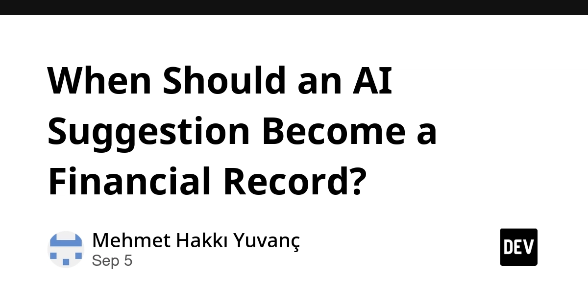 AI Suggestions: A Bridge, Not a Vault, to Financial Records