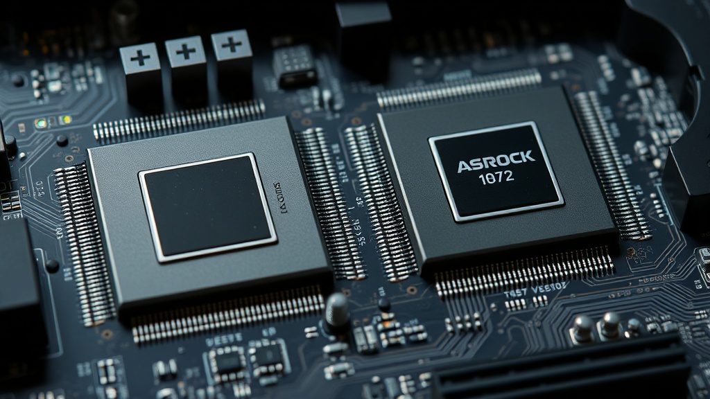 Hypothetical visual representation of the ASRock RX 9050 GPU with 4GB and 8GB VRAM configurations.