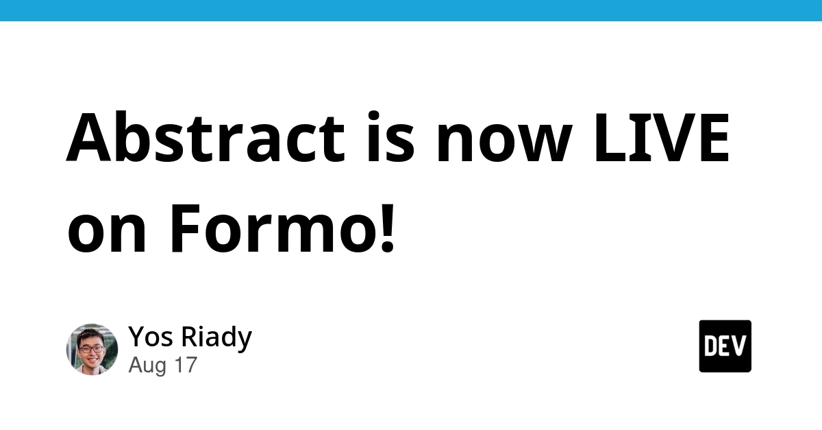 Abstract Layer 2 Blockchain Integrates with Formo Web3 Form Builder