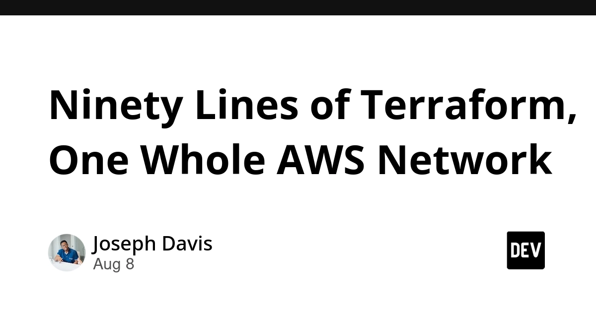 Terraform Automates AWS Network Setup in 90 Lines