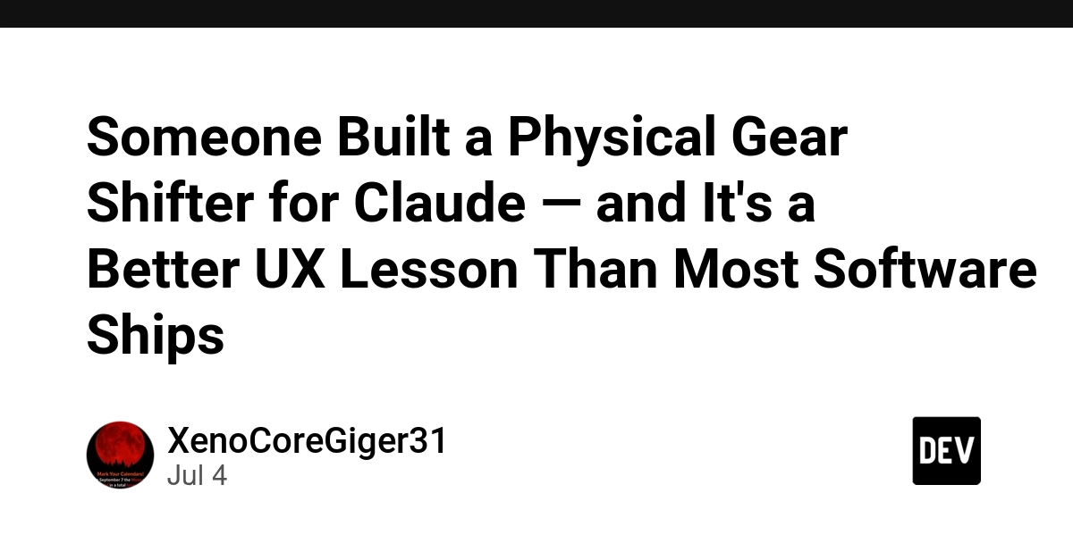 Physical Claude Gear Shifter Solves AI Model Selection Friction