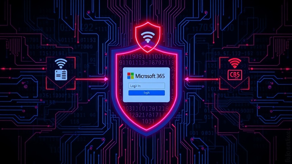 Diagram illustrating how DNS hijacking redirects users to a fake Microsoft 365 login page.