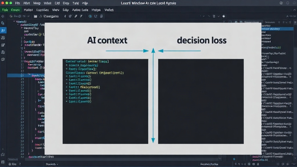 Diagram illustrating AI context window compaction and decision loss