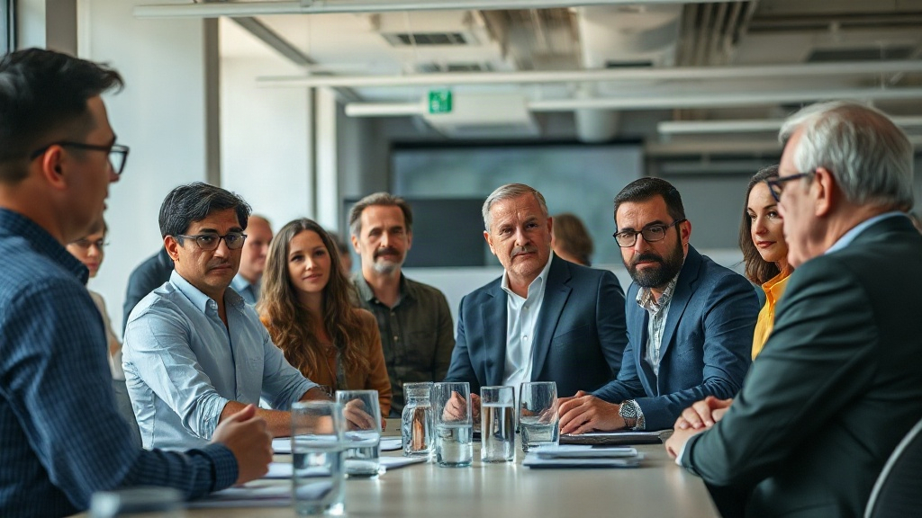 Prominent AI CEOs gathered at a technology summit, illustrating the industry's leadership.