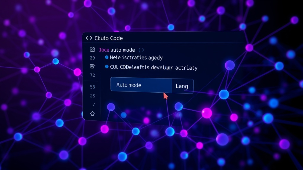 Claude Code interface highlighting the 'auto mode' toggle and its benefits
