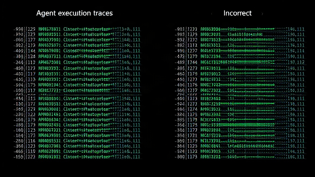 Two side-by-side agent execution traces, one correct, one incorrect