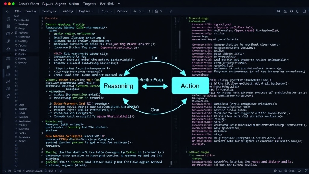 Conceptual diagram of the AI agent's Reasoning-Action loop flow.