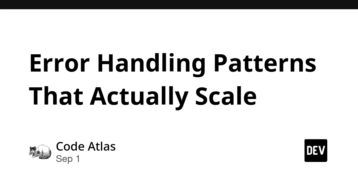 Scale Error Handling: Plan First, Code Later