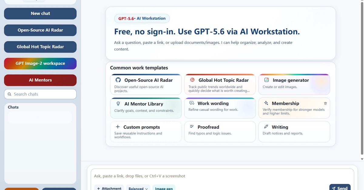AI Workstation splits chat from live discovery for focused research