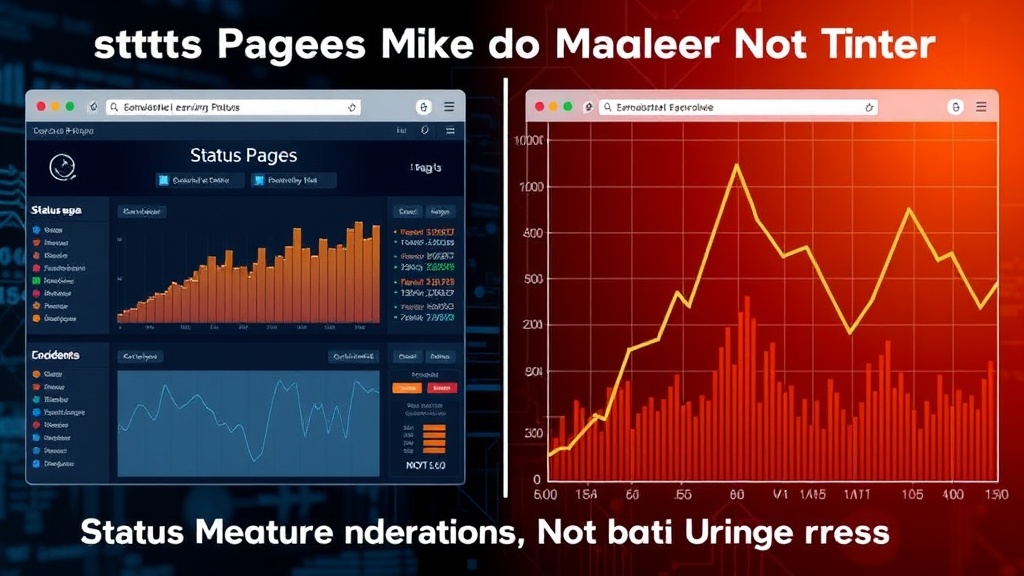 A visual comparison of a manipulated status page versus a data-driven one