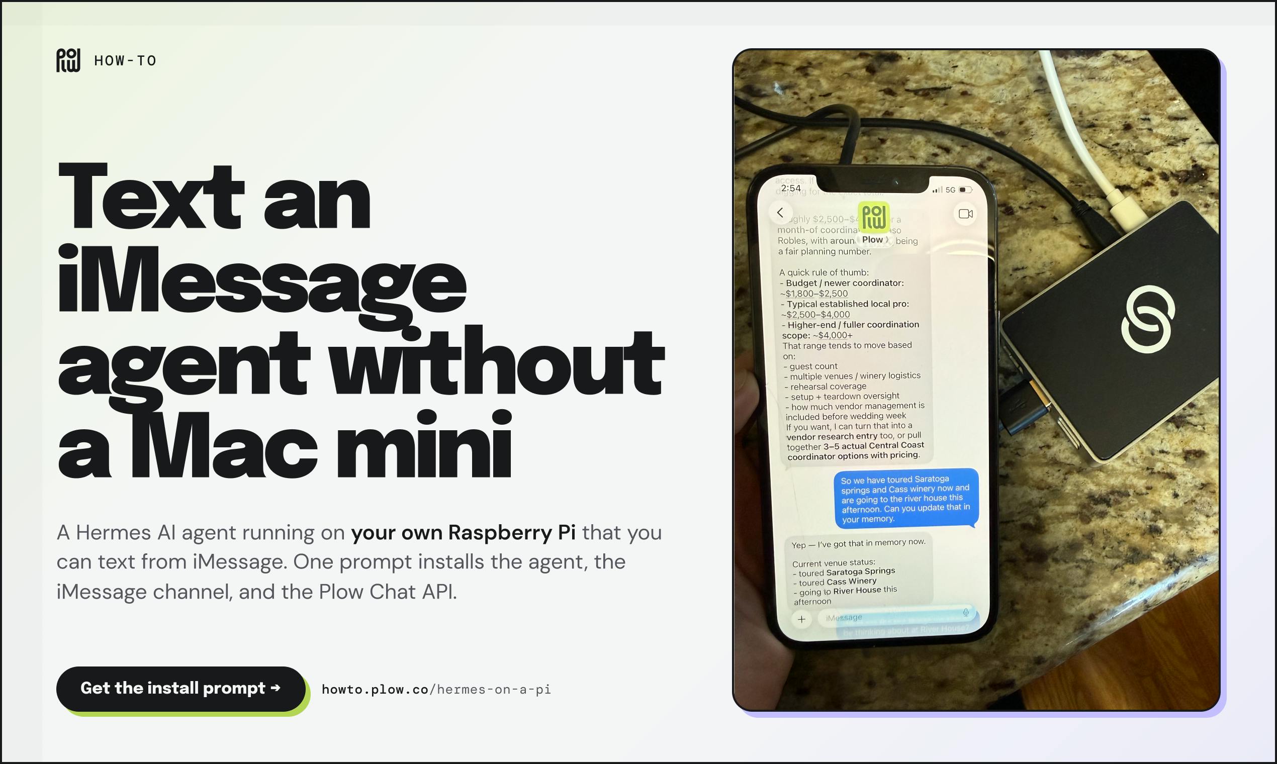 iMessage Hermes: Raspberry Pi AI Agent for Always-On Home Communication