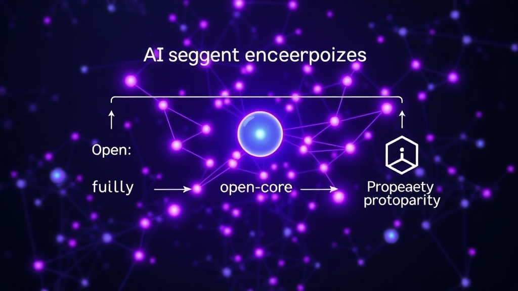 Diagram illustrating the three tiers of AI agent memory storage: fully open, open-core, and proprietary.