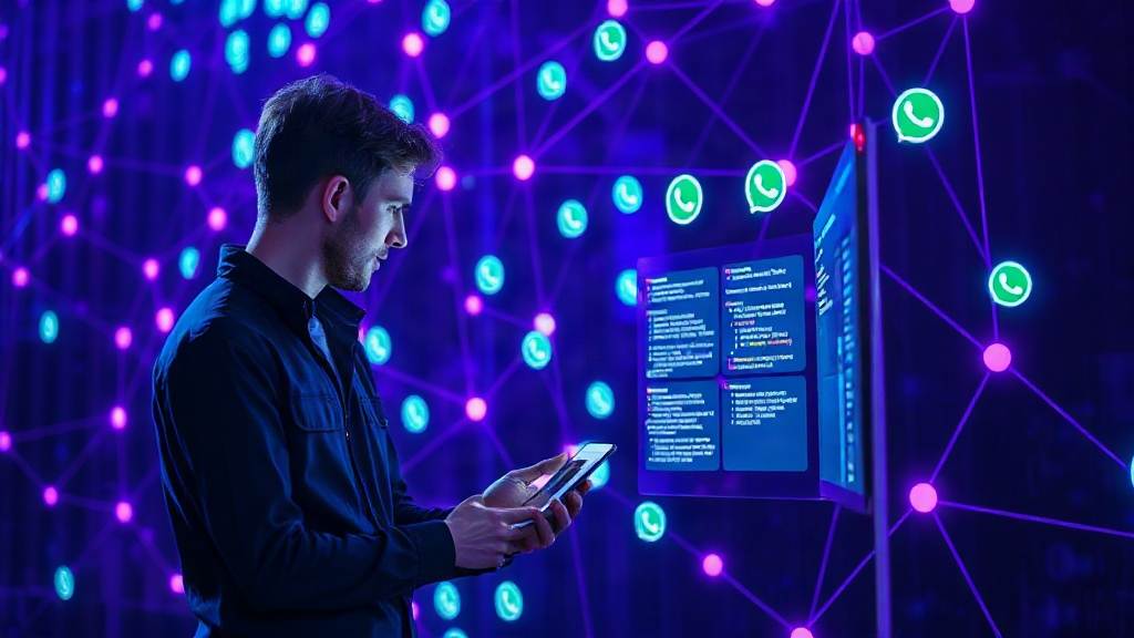 Developer interacting with an AI coding assistant generating WhatsApp message templates