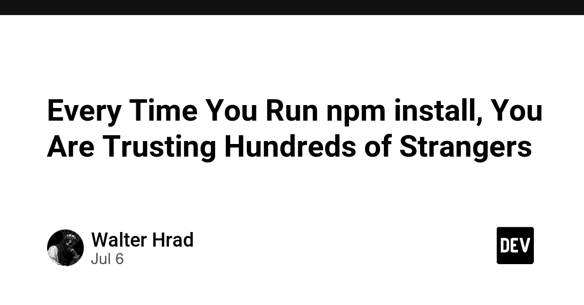 NPM Install Exposes Developers to Supply Chain Risks