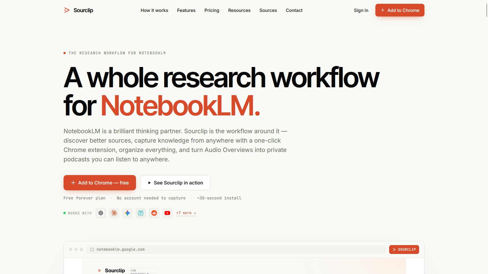 Sourclip Integrates NotebookLM for End-to-End Research Workflows