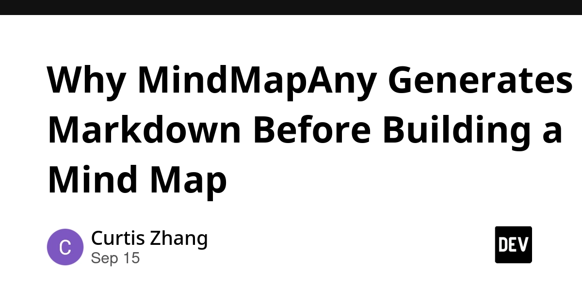 MindMapAny Uses Markdown to Simplify AI-Generated Mind Maps