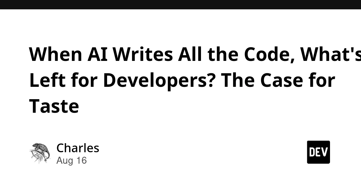 AI's 'Good Enough' Code Threatens Developer Roles: The Case for Taste