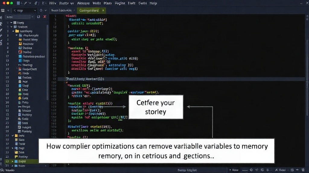 Diagram illustrating how compiler optimizations can remove variables from memory